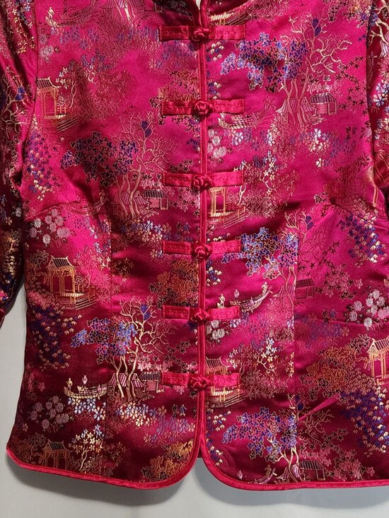 Old Navy Shiny Pink Patterned Jacket Size S - Picture 2 of 12